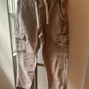 GAP Brown Cargo Pants with Drawstring Waist